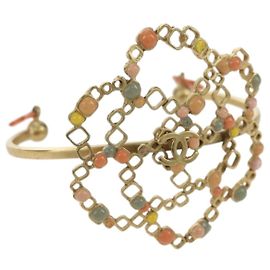 Chanel Pulsera de metal dorado COCO Mark CC Auth YKZ1423M Otro