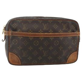 LOUIS VUITTON Monogram Compiegne 28 Clutch Bag M51845 LV Auth ka3875 Monogram