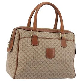 Céline CELINE Macadam Canvas Handtasche PVC Beige Gold Auth ka3988A Beige Golden