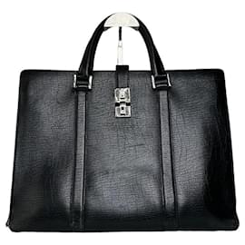 Vintage Gucci Leather Handbag Black Black
