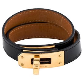 Hermès Bracciale Hermes Kelly Double Tour Nero