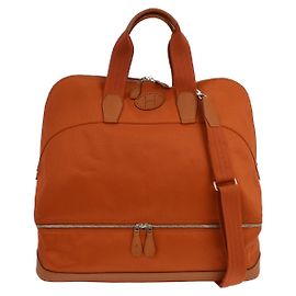 Borsa da Golf Hermès in Tela e Pelle 47 Arancione