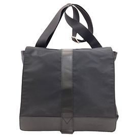 Borsa a spalla da uomo con logo Salvatore Ferragamo Nero
