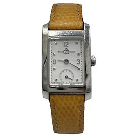 Pulseira de couro Baume & Mercier Hampton de 2,5 cm de caixa de relógio Outro