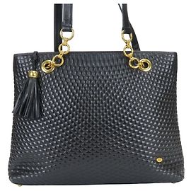 Bolsa tote de couro acolchoado Bally Preto