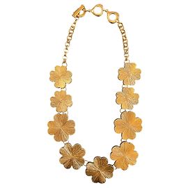 Collier Fleurs Doré Yves Saint Laurent Autre
