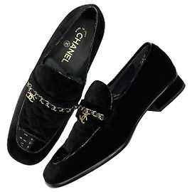 NWOB Chanel Black Suede Loafers Sz.41 pre-owned Other