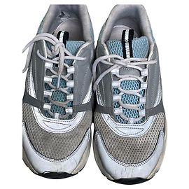 Baskets Dior B22 en cuir et mesh Blanc Bleu Gris
