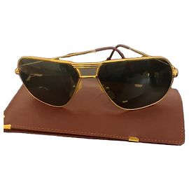 Gafas de sol Cartier Vendôme Tank chapadas en oro Dorado