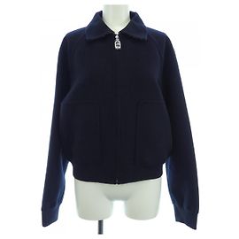 Giacca in pelle Hermès Blu Blu navy