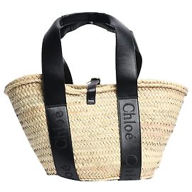 Chloé Neutral Sense Raffia- und Leder-Tote Andere