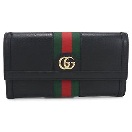 GUCCI Portafoglio Lungo Bi-fold Ophidia Nero