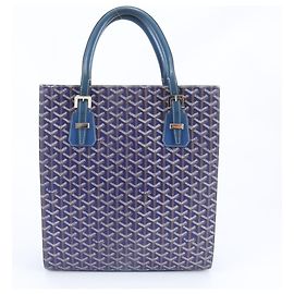 Goyard Comole GM Leather Tote Bag Blue