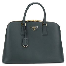 Sac à main en cuir Saffiano Prada Vert