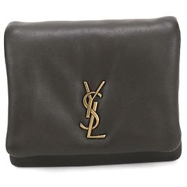 Saint Laurent Tri-fold Wallet in Gray Brown