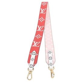 Louis Vuitton Monogram Riesen Leder Schultergurt Pink Weiß Rot