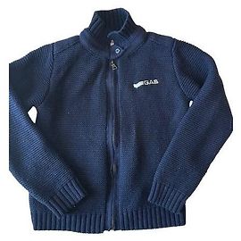 Chaleco de punto azul marino con cremallera GAS Azul