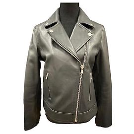 Zapa Schwarze Lammlederjacke Schwarz
