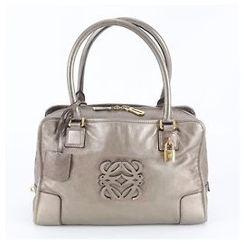 Bolsa Tote de Couro Loewe Amazona 36 Dourado