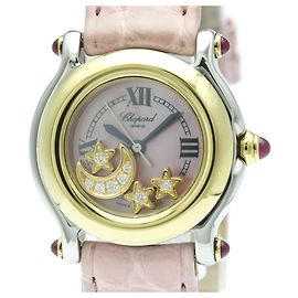 Relógio Chopard Happy Sport Diamante Pink MOP em Ouro 18K e Aço Outro