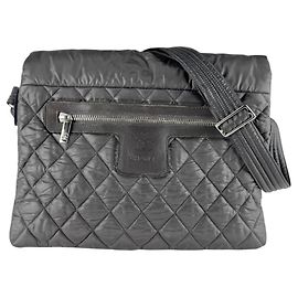 Bolsa de Ombro de Nylon Chanel Coco Cocoon Marrom