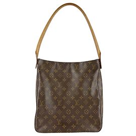 Sac à main Louis Vuitton Monogram Looping GM Marron Monogramme