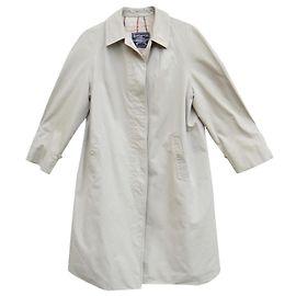 Impermeable Burberry Beige de Gabardina de Algodón Beige