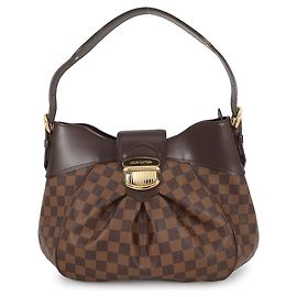Borsa a Spalla Sistina MM Damier Ebene di Louis Vuitton Marrone