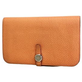 Cartera Larga Dogon GM en Cuero Togo de Hermès Rosa