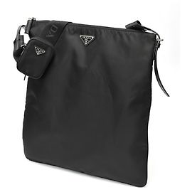 Prada Leather Shoulder Bag Black