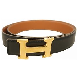 Hermès Hermes Constance Belt Black Golden