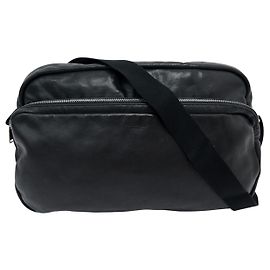 SAINT LAURENT MESSENGER BAG DELAVE 396812 BLACK LEATHER STRAP Black