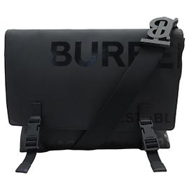 BORSA A TRACOLLA BURBERRY 8036752 LOGO HORSEFERRY NERA Nero