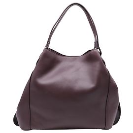 Bolsa de Ombro Edie da Coach em Couro Bordô Vermelho Bordeaux