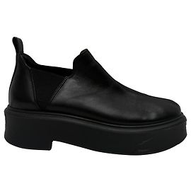 The Row Robin Flatform Ankle Boots in Black Leather Black