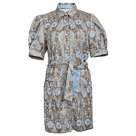 Sandro Orlan Metallic Jacquard Mini Dress in Multicolor Acetate Multiple colors