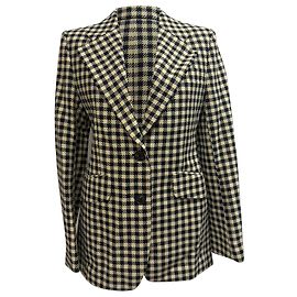 Victoria Beckham Houndstooth Tweed Blazer in Multicolor Polyamide Multiple colors
