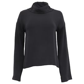Chanel Buttoned Blouse in Black Silk Black