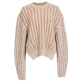 Beige Kabelstrickpullover aus Wolle von Chloé Beige