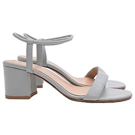 Gianvito Rossi Nadia 60 Sandalen aus grauem Leder Grau