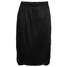 T by Alexander Wang Drawstring Midi Skirt in Black Acetate Black