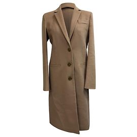 Gucci Peacoat in Beige Wool Brown Red