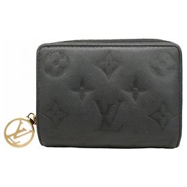 Louis Vuitton Monogram Embossed Coussin Portefeuille Lou Wallet Black