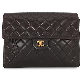Chanel Black Leather Handbag Black