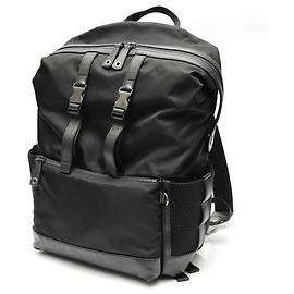 Fendi Zucca Nylon and Leather Backpack Black