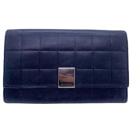Cartera Chanel de cuero negro Negro