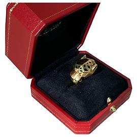 Cartier Panthers Leopard Ring 18K Yellow Gold Golden