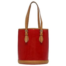 Borsa a secchiello Louis Vuitton Monogram Vernis PM Rosso