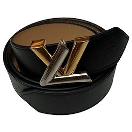 Louis Vuitton LV Twist Monogram Leather Initiales Belt Black