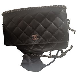 Chanel Wallet on Chain Black Lambskin Black